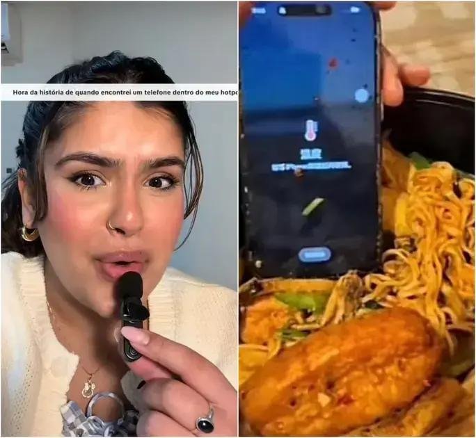 Mulher Encontra Celular Funcionando Dentro de Prato em Restaurante