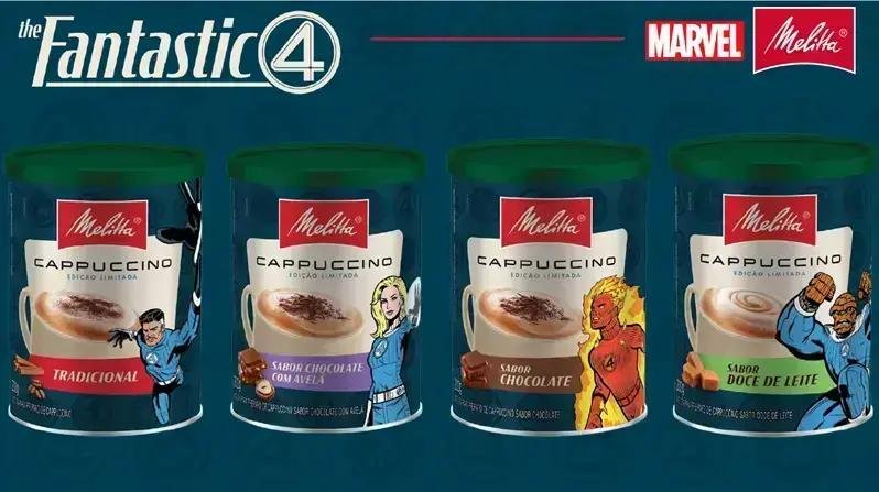 Lançamento de Cappuccinos do Quarteto Fantástico pela Melitta em Parceria com Marvel
